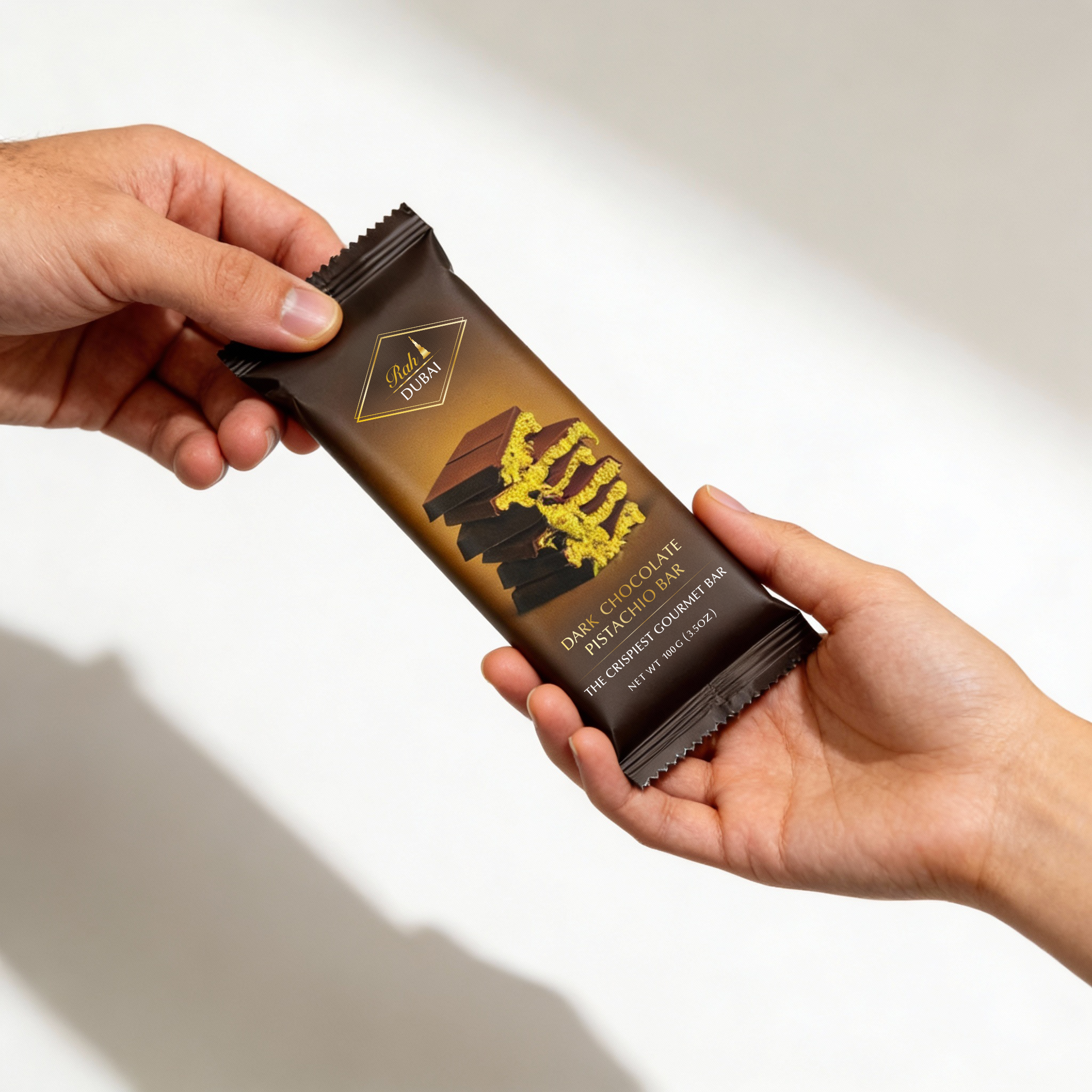 DARK DUBAI CHOCOLATE | Pistachio & Khanef 3.5oz